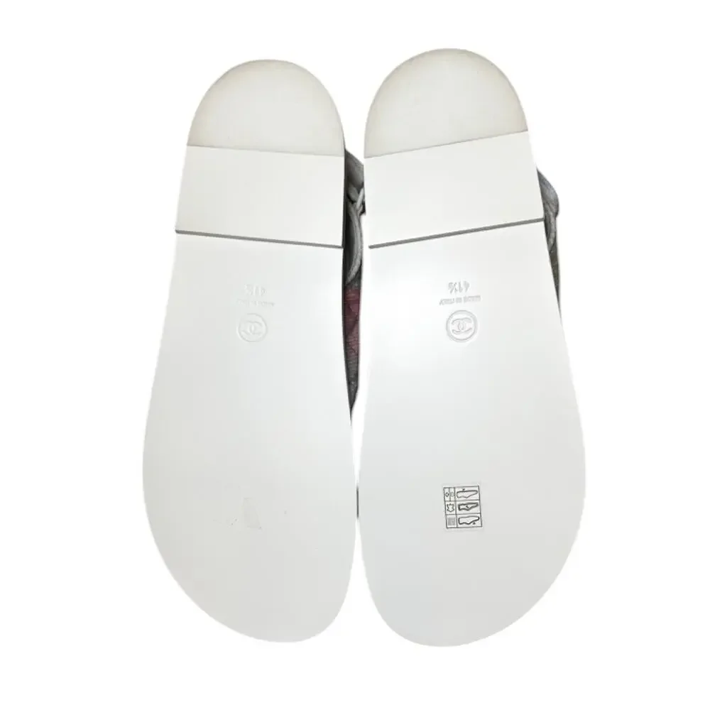 Chanel CC Logo Rainbow Quilted Slingback Dad Sandals Shoes 41.5 NIB